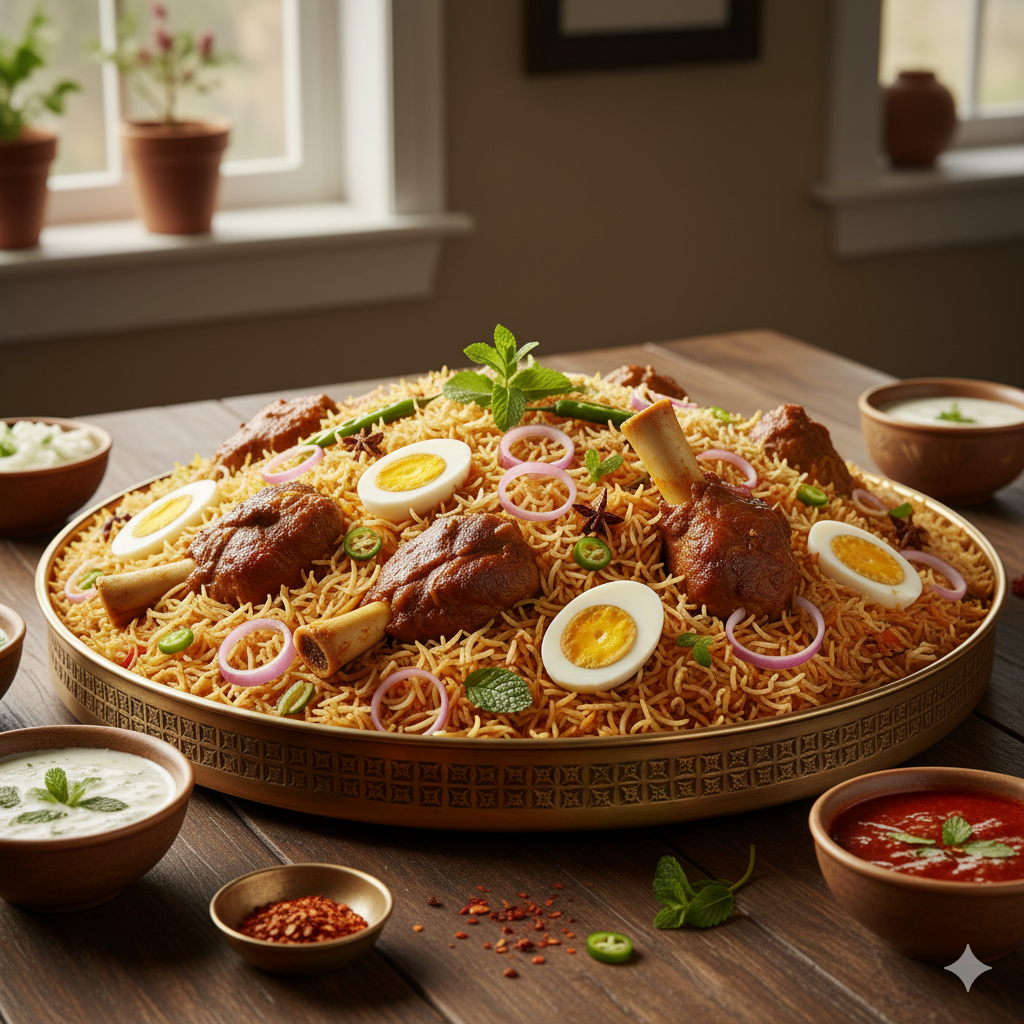 Party pack mutton biryani tray